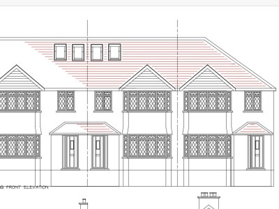Plans for extension - front elevation